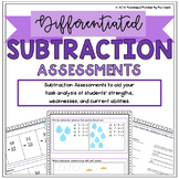Differentiated Subtraction Assessments: Pre/Post Tests & G