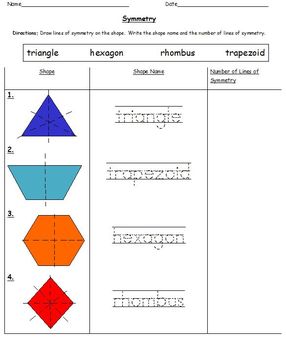 differentiated symmetry worksheets grades 1 2 by miss christinas class