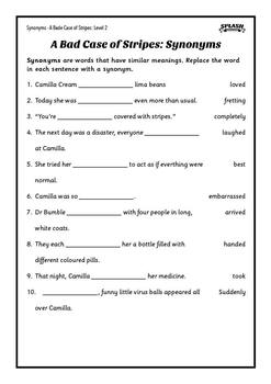 Synonym Differentiated Worksheets - Crosswords, Match, Scramble | TpT