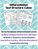 Differentiated Text Structure Cube Activity