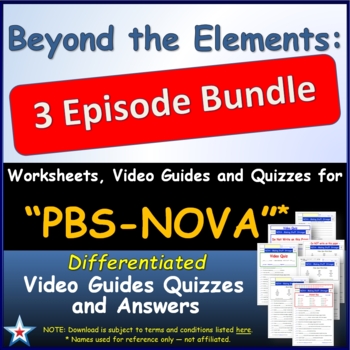 Preview of Differentiated Video Sheet, Quiz, Ans BUNDLE - NOVA - Beyond Elements