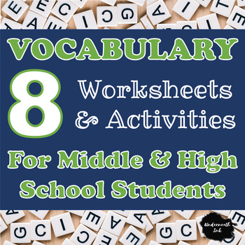 Preview of Differentiated Vocabulary Activities & Assignments for Critical Thinking