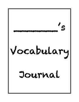 Preview of Differentiated Vocabulary Journal Template: Handwriting Without Tears Lines