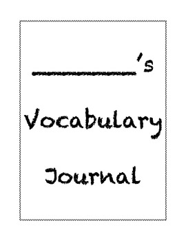 Preview of Differentiated Vocabulary Journal Template: Traditional Lines