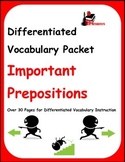 Differentiated Vocabulary Packet for ESL Students - Import
