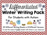 Differentiated Winter Writing Pack for Students With Autis