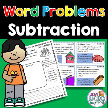 Differentiated Word Problems - Subtraction by Lucy's Lunchbox Learning