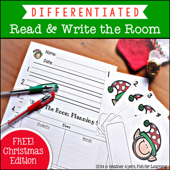 Preview of Differentiated Word Work - Read and Write the Room - CHRISTMAS