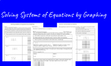 Solving Systems by Graphing  -- 3 Differentiated Worksheets