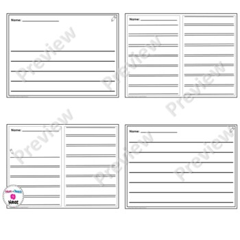 Differentiated Writing Sheets *Kindergarten Writing Paper