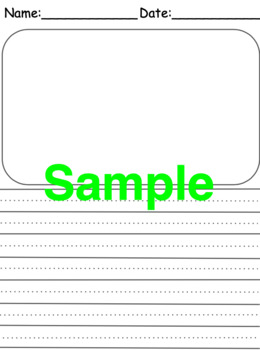 Lined Writing Paper With Picture Box Worksheets Teaching Resources Tpt