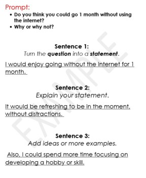 Preview of Differentiated Writing Prompts