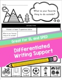47 Differentiated Writing Prompts, Sentence Starters (Great for EL and Sped)