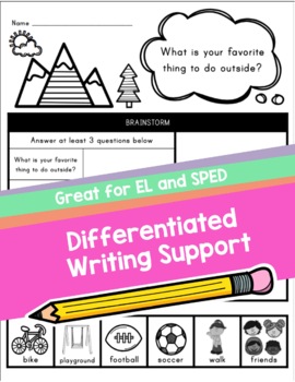 Preview of 47 Differentiated Writing Prompts, Sentence Starters (Great for EL and Sped)