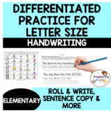 Differentiated practice for LETTER SIZE : tall & diving le