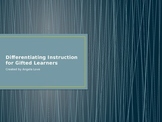 Differentiating Instruction for Gifted Learners Power Point