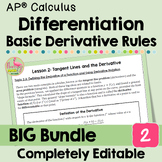 Differentiation-Basic Derivative Rules BIG Bundle  (Unit 2