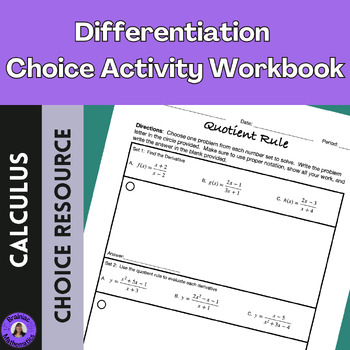Preview of Derivative Choice Activity Workbook