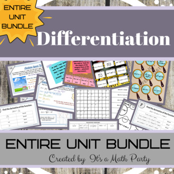 Preview of Differentiation - ENTIRE UNIT BUNDLE