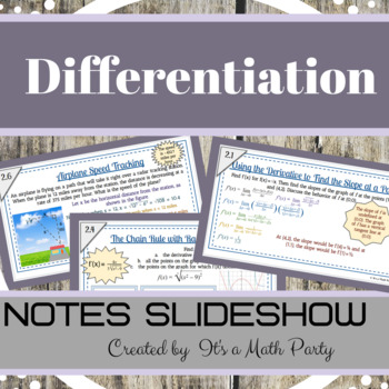 Preview of Differentiation - Notes Slideshow