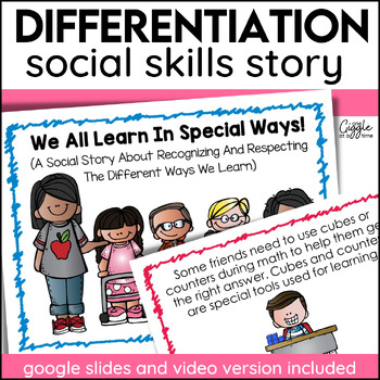 Preview of Accepting Differences Flexible Thinking Social Story Different Learning Styles