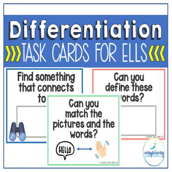 Preview of Differentiation Task Cards for ELL/ESL | Modification Task Cards