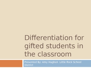 Preview of Differentiation for Gifted Students