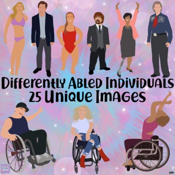 Preview of Differently Abled Individuals Clip Art Set