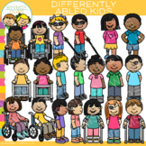 Differently Abled Kids Clip Art