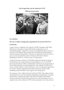 Preview of Differing Interpretations Nazi Germany and the causes of WWII