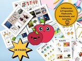 Diffrences & Prepositions PreK- K (Printable) Flashcards/W