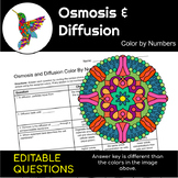 Diffusion and Osmosis | Science Color By Number