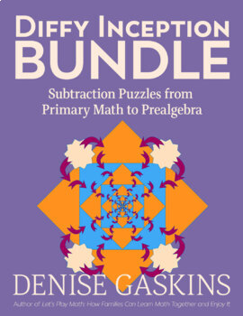 Preview of Diffy Inception Bundle: Subtraction Puzzles from Primary Math to Prealgebra