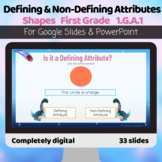 Defining and non-defining attributes shapes Google Slides PPT