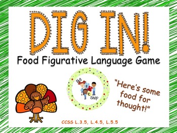 Preview of Dig In! Food Figurative Language PowerPoint Game