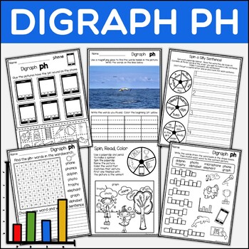 Digraph Activities | Read, Write & Spell PH Words | Word Work Centers