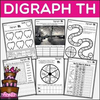 Preview of Digraph Activities | Read, Write & Spell TH Words | Word Work Centers