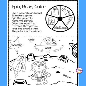 WR Digraph Activities | wr digraph NO PREP Worksheets | Games