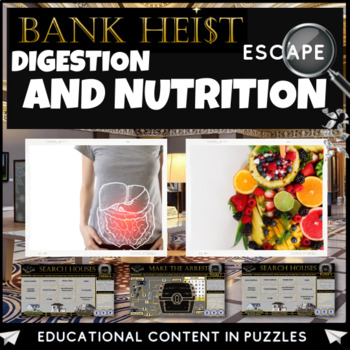 Preview of Digestion + Nutrition Food Health Escape Room