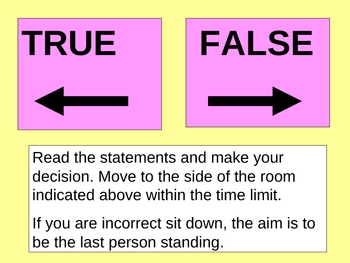 Preview of Digestion active true false game