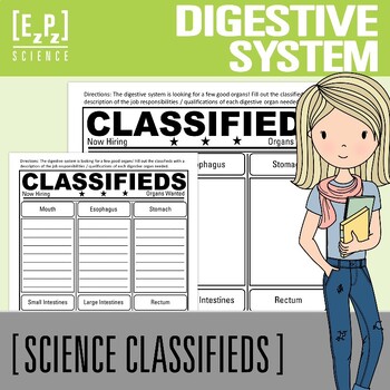 Preview of Digestive System Activity | Classifieds Science Project