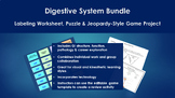 Digestive System Bundle - Labeling Wkst, Puzzle, and Jeopa