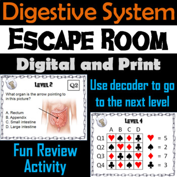 Preview of Human Body Systems Activity: Digestive (Anatomy Escape Room Science Game)