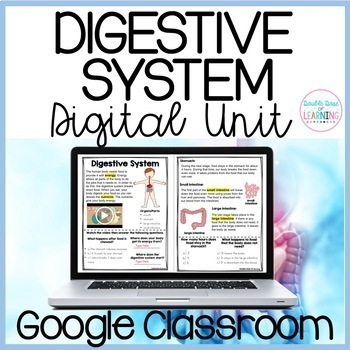 Preview of Digestive System Human Body Digital Distance Learning Unit for Google Classroom