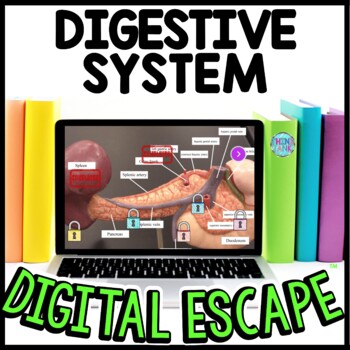 Preview of Digestive System Interactive DIGITAL Escape Room Reading and Puzzles