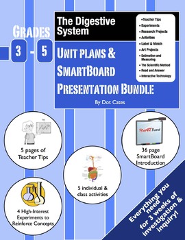 Preview of Digestive System Intro!  3-Week Lesson Plans & SmartBoard Bundle for Grades 3-5