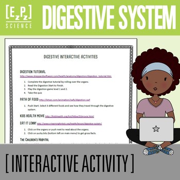 Preview of Digestive System Online Interactive Activities