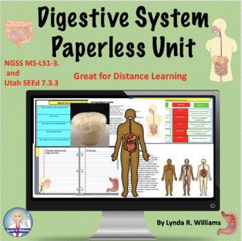 Preview of Digestive System Online Learning Unit NGSS MS-LS1-3 and Utah SEEd 7.3.3