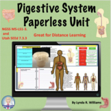Digestive System Online Learning Unit NGSS MS-LS1-3 and Ut