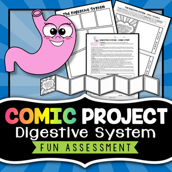 Preview of Digestive System Project - Comic Strip Activity - Fun Assessment